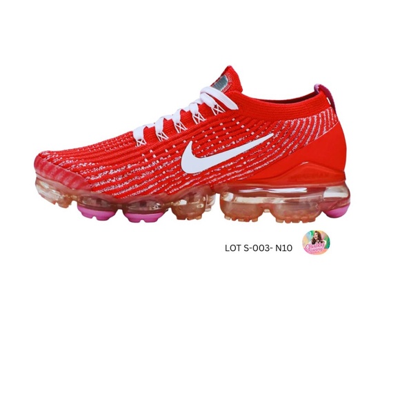 Rare Nike Air VaporMax Flyknit 3 Track Red / Magic Flamingo Women’s 10 CU4756-60 - Picture 4 of 5
